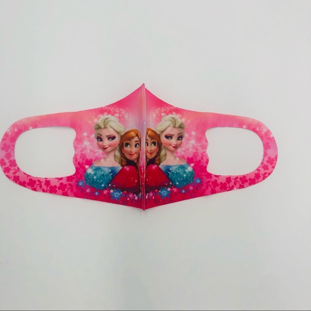 Brand New Kids Frozen Pink Reusableâ Face Mask MaterialâIce Silk